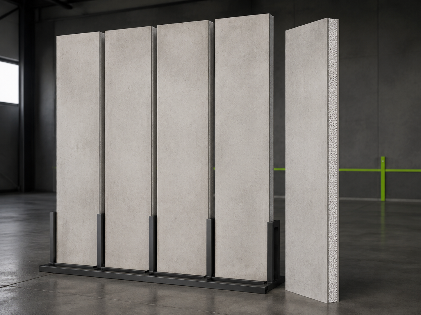 Painéis verticais Ecoplak em exposição